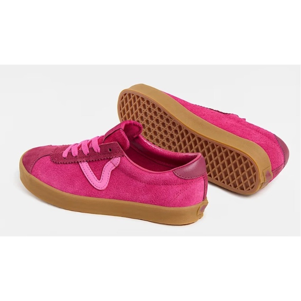 Vans Suede Color Pop Raspberry Rose Gum Sole Low Top Sneakers Womens 10 Mens 8.5 - Picture 7 of 7